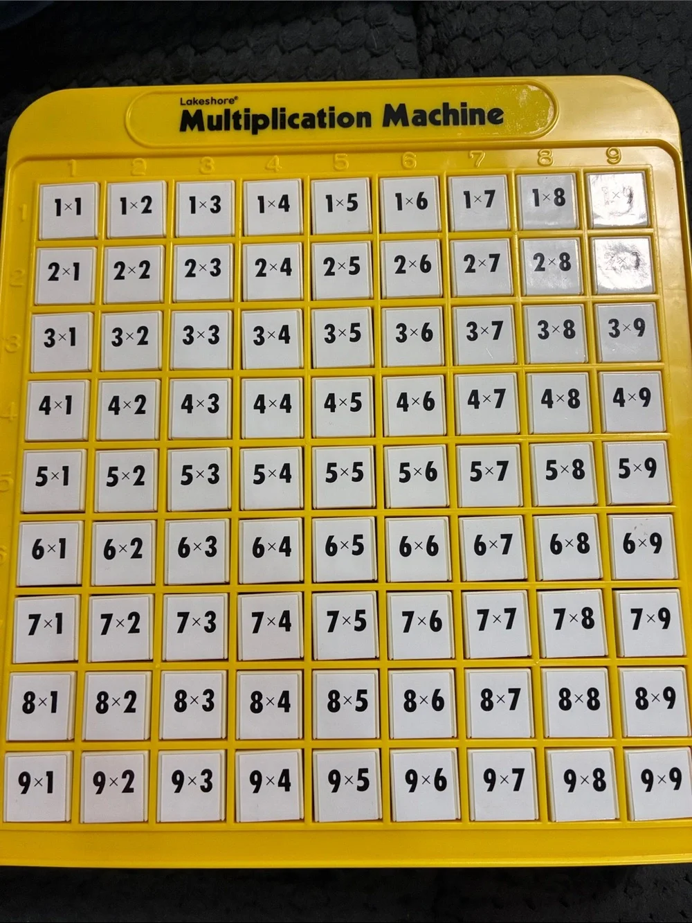 Multiplication Machine - Yellow Kids Math Toy